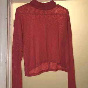 Turtle Neck Crop Tee